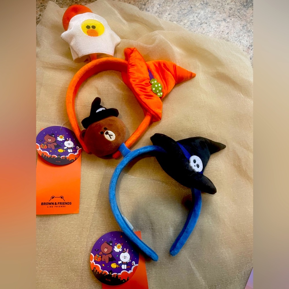 BT21! Line Friends Hair Bands, Medium Tote Bag And Bandaid Tin